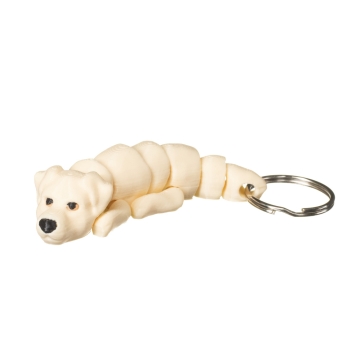 Labrador brelok 3D kremowy pies do kluczy